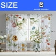 thumbnail image 5 of Floral Sheer Curtains for Living Room 84 inch Length 2 Panels Set Elegant Yellow Flower Spring Printed Window Curtain Chiffon Drapes for Bedroom, 5 of 6