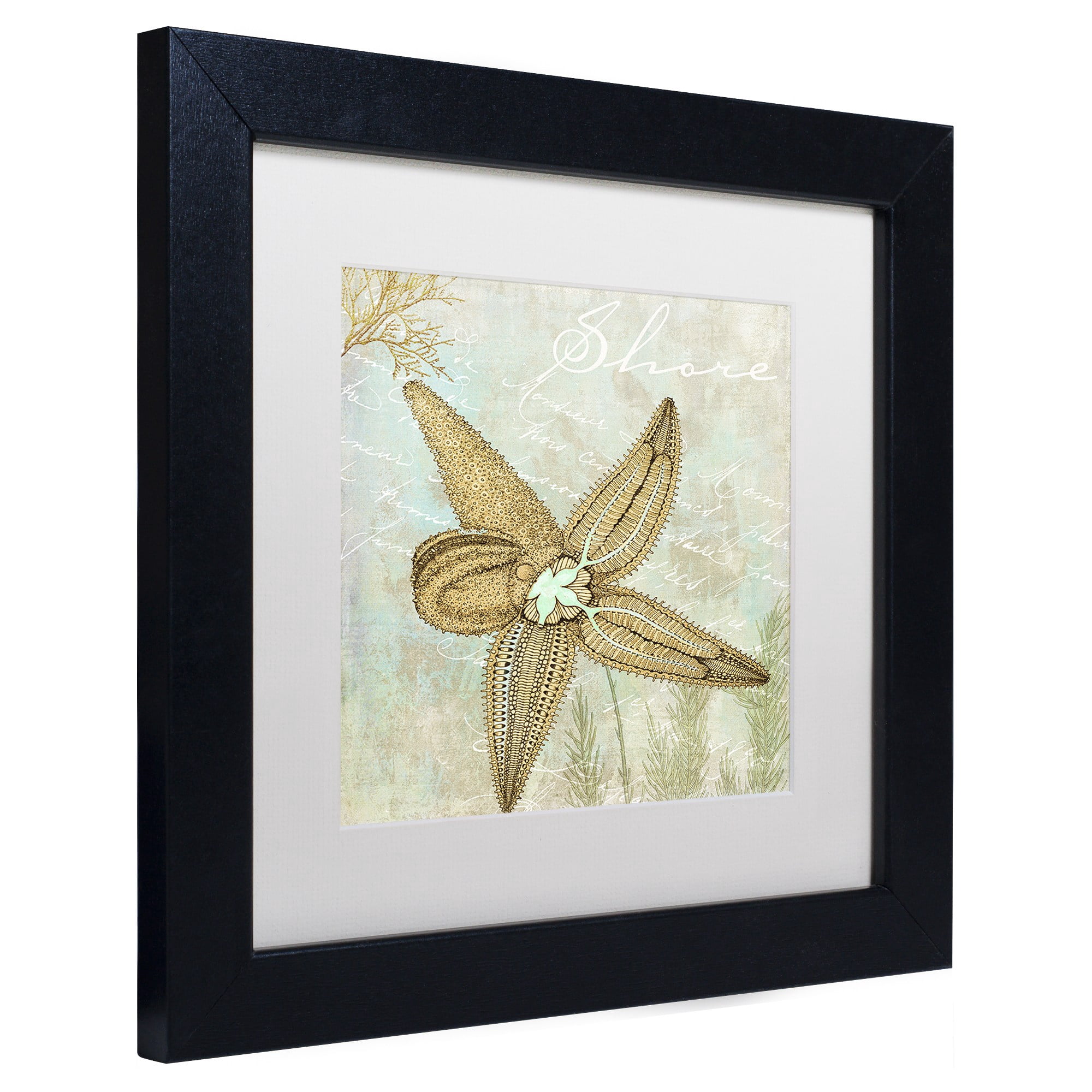 Trademark Fine Art "Turquoise Beach V" Canvas Art by Color Bakery White Matte, Black Frame