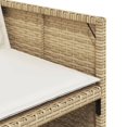 thumbnail image 5 of vidaXL 17 Piece Garden Dining Set with Cushions Beige Poly Rattan, 5 of 5