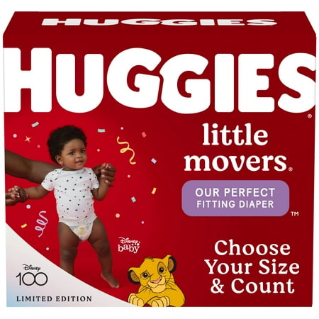 Huggies Little Movers Baby Diapers, Size 5 (27+ lbs), 50 Ct