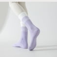 thumbnail image 2 of Women's 2-Pair Set Gradient Mid-Calf Grip Socks with Soft Seamless Toe and Anti-Slip Bottom for Yoga or Sneakers - 2 pairs-B, 2 of 7