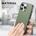thumbnail image 3 of Allytechgroup Slim PU Leather Case for iPhone 12 Pro Max, Shockproof Anti-Scratch Magnetic Cover, Wireless Charging Compatible, Lightweight Protective Phone Case for iPhone 12 Pro Max, Green, 3 of 8