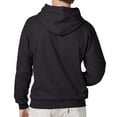 thumbnail image 4 of Hanes Ultimate Cotton Men's Fleece Pullover Hoodie, Warm Comfortable Hooded Sweatshirt, Black, XL, 4 of 6