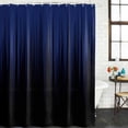 thumbnail image 2 of Navy Blue Black Ombre Shower Curtain, Waterproof Shower Curtains for Bathroom, Modern Abstract Striped Gradient Washable Fabric Bathtub Curtain Set Bath Decor with 12 Hooks 48"x72", 2 of 8