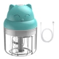 thumbnail image 1 of Picadora de Ajo USB Eléctrica Inalámbrica Picadora de Ajo Molinillo de Jengibre Recargable Portátil, 250ML, Azul Eigraketly HA003928-05B, 1 of 7
