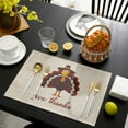 thumbnail image 4 of Placemats Set of 4 Washable,Give Thanks Placemat for Dining Table Decorations, Heat-Proof Table Mats for Kitchen Dinner Banquet Thanksgiving Turkey, 4 of 6