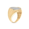thumbnail image 4 of 10kt Yellow Gold Mens Round Diamond Circle Cluster Ring 5/8 Cttw, 4 of 4
