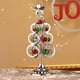 thumbnail image 3 of Árbol de Navidad de decoración navideña 3D de escritorio de pvc dorado plateado con bola de Navidad para la escena de fiesta del centro comercial, 3 of 3