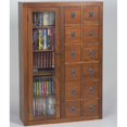 thumbnail image 2 of Leslie Dame 41" Armoire de Rangement de Média de Bibliothèque-Chêne Foncé, 2 of 4