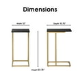thumbnail image 2 of Serta Harton Modern Wood and Metal C Table for Living Room, Black and Gold, 2 of 7