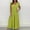 Green, variant on Generic Women's V-Neck Jumpsuit High Waist Short Sleeve Ruffled Loose Long Wide Leg Pants Suit
