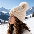 thumbnail image 4 of REDESS Womens Winter Hat, Fleece Lined Cable Knit Beanie Hat for Women 2 Pack, 4 of 5