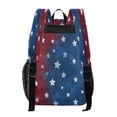 thumbnail image 3 of PVC Transparent Backpacks Clear Backpack for Travel and Outings Red White and Blue Stars Pattern, 3 of 7