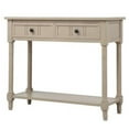thumbnail image 6 of Wood Console Table Entryway Narrow Table with 2 Drawers and Bottom Shelf, Narrow Storage Sofa Table for Entryway Hallway, Living Room,Hallway,Dining Room, 6 of 7