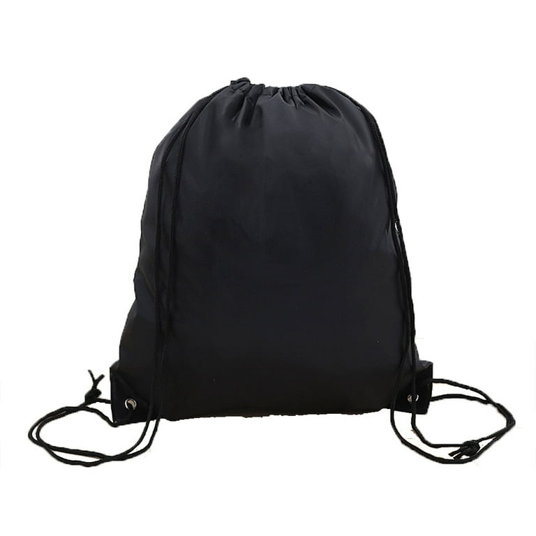 Dicasser 10PCS Drawstring Backpack Bulk Drawstring Bags Bulk Draw String Bag Cinch Bags Nylon Drawstring Sackpack Black Walmart