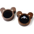 thumbnail image 2 of Caja de madera de nogal para anillos con interior de terciopelo suave y caja de madera para pendientes y joyas, 2 of 5