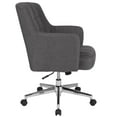 thumbnail image 2 of Laone Home and Office Upholstered Mid-Back Chair in Dark Gray Fabric, 2 of 4