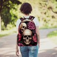 thumbnail image 6 of Lightweight Backpack Roses and Skull School Bag Travel Laptop Daypack for Men Women Casual Rucksack, 6 of 6