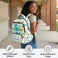 thumbnail image 4 of Psesaysky Cute Dinosaur Print Bookbag with Padded Straps, Adjustable Straps Durable 17 Inch School Bag for Back to School Elementary School, 4 of 9