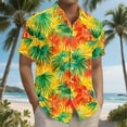 thumbnail image 2 of ZCFZJW Men's Hawaiian Shirt Big and Tall Regular Fit Casual Summer Short Sleeve Floral Button Down Shirts Tropical Holiday Beach T-Shirts Tops Multicolor#21 S, 2 of 6