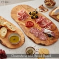 thumbnail image 3 of Olive Wood Cutting Board Large 16x8 Inch Charcuterie Cheese Serving Tray with Rustic, 3 of 8