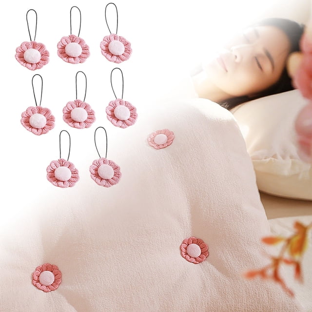 zhangmingg Duvet Cover 8 Piece Set Secure Comforter Holder Pins Button Fasteners Shifting for Bedding