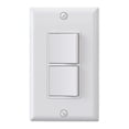 thumbnail image 1 of Double Rocker Light Switch, Two Single Pole Electrical Paddle Switch, 15a, 125v, In-wall On/off Switch, Self-grounding, Wall Plate Is Included, Ul Lis, 1 of 5