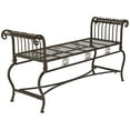 thumbnail image 3 of Safavieh Outdoor Collection Brielle Antique White Bench, 3 of 5