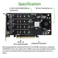 thumbnail image 4 of Controlador Riser Syba Quad M.2 NVMe a PCIe 3.0 x16, 4 of 5