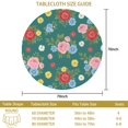 thumbnail image 3 of Pioneer Flower Floral Print Pattern Round Tablecloth 60 X 60 Inch, Wrinkle Resistant Wipeable Table Cloth for Kitchen Dining Picnic Patio Party, 3 of 6