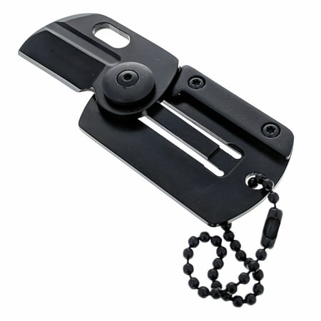 ASR Outdoor Mini Folding Key Chain Knife 2.75 Inch Pocket Blade Tool - Black