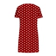 thumbnail image 4 of Mini Vestido de Verano de Manga Corta Cuello Redondo Longitud de la Ternera Media, Fluido Impreso Vestido de Verano Corto Casual, 4 of 5