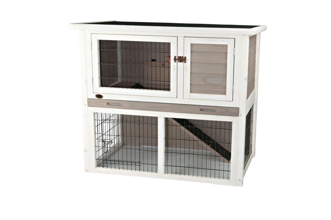 Trixie Pet Products Natura Rabbit Retreat Hutch With Run Gray M 