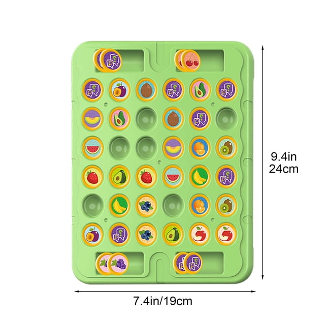 Fesfesfes Clearance Flip Game Reversible Tiles with Timer for Observation and Concentration Training 4+ Years Old Flip Game Kindergarten Party Activities Flip Board Game A