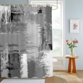 thumbnail image 4 of Shower Curtains for Bathroom, Grey Abstract Waterproof Fabric Shower Curtain, Modern Mottled Art Oil Painting Decorative Bathroom Curtain for Bathtub, 72"x78", No Hooks Included, 4 of 9