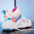 thumbnail image 4 of Men's Basketball Shoes Anti-Slip and Wear-Resistant Soles Running Shoes Graffiti Design Fashionable Sports Shoes, 4 of 6