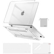 Mosiso MacBook Pro 14 inch Case 2024-2021 M5 M4 M3 M2 M1 Pro Max A3434 A3112 A3185 A3401 A2918 A2992 A2779 A2442, Plastic Hard Shell&Keyboard Cover&Screen Film&Pouch, Crystal Clear