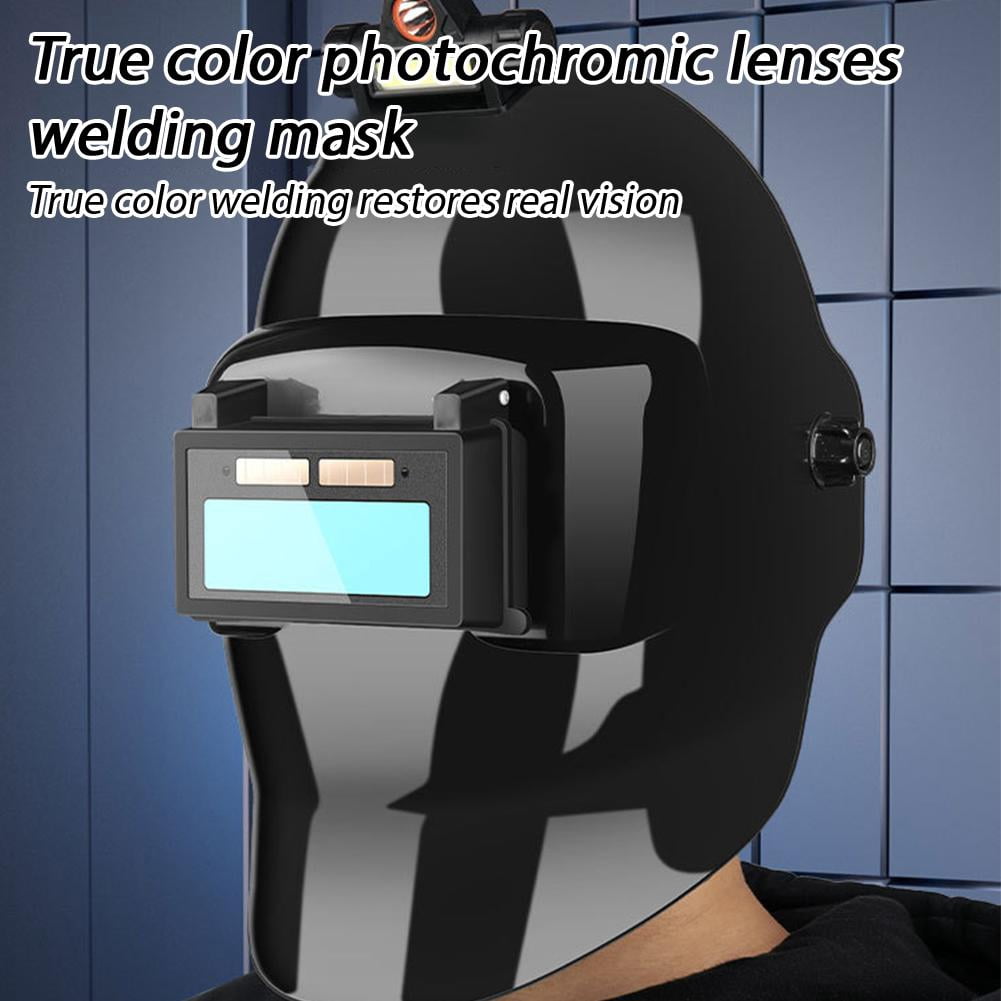 Auto Darkening Welding Helmet with Light,True Colorful Blue Light Blocking, Auto Darkening Welding Helmet, Welder Mask for TIG MIG ARC and Grind - Type A