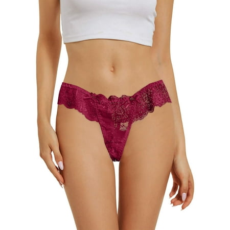 

Qazqa Womens Thong Lace Panties Breathable Quick Dry Thong Panties M