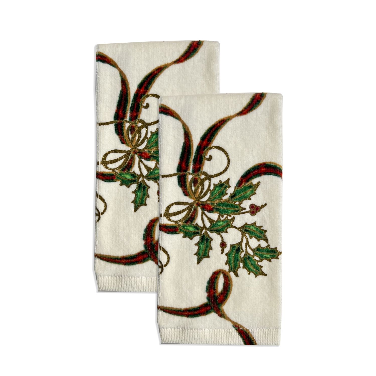 Lenox Holiday Nouveau Ribbon Fingertip Towel, Set of 2