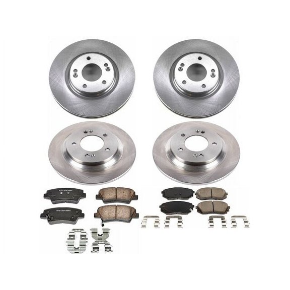 Front and Rear Brake Pad and Rotor Kit - Compatible with 2016 - 2019 Hyundai Sonata 2017 2018