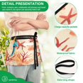 thumbnail image 4 of Yayeee Waist Apron with Pockets for Cooking Waterproof Half Server Aprons, Red Starfish, 4 of 7