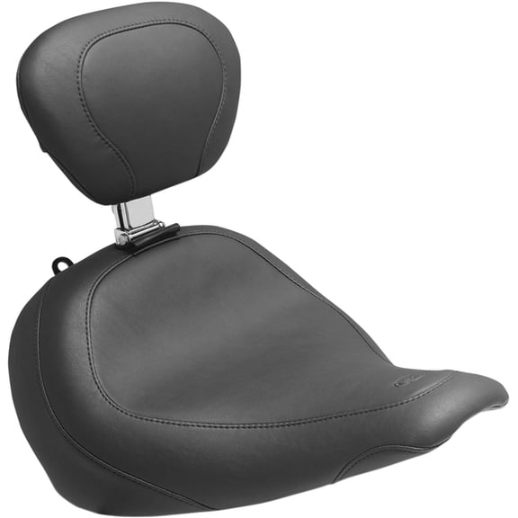 Tripper Wide Solo Seat with Driver Backrest (Black) for 18-19 Harley FLFB