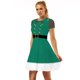 thumbnail image 2 of Vestido de fiesta con estampado retro de Navidad y cuello redondo para mujer Vestido de manga corta Pompotops  ghjkhdj10105, 2 of 8