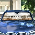thumbnail image 4 of Yayeee Car Windshield Sun Shade Universal Fit Front Visor Protector, Halloween Pumpkin Field, 4 of 8