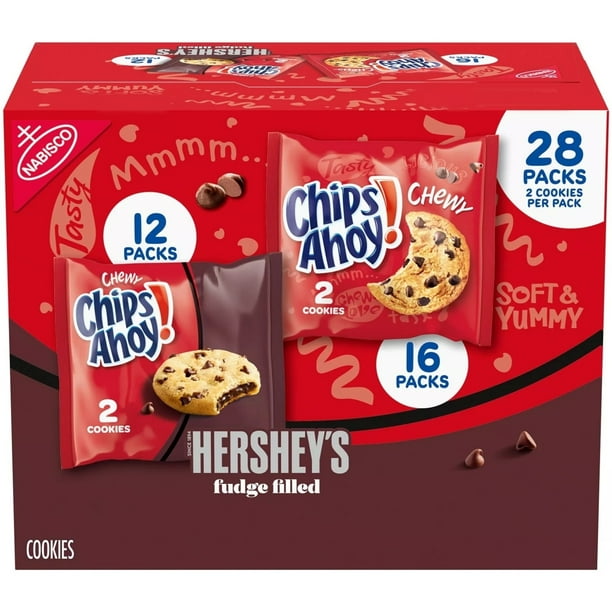 Chips Ahoy! Chewy and Hershey Filled Chocolate Chip Cookies Variety