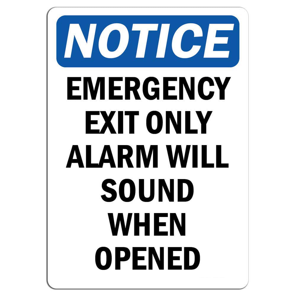 Emergency Exit Sign Window Business Sticker Set 