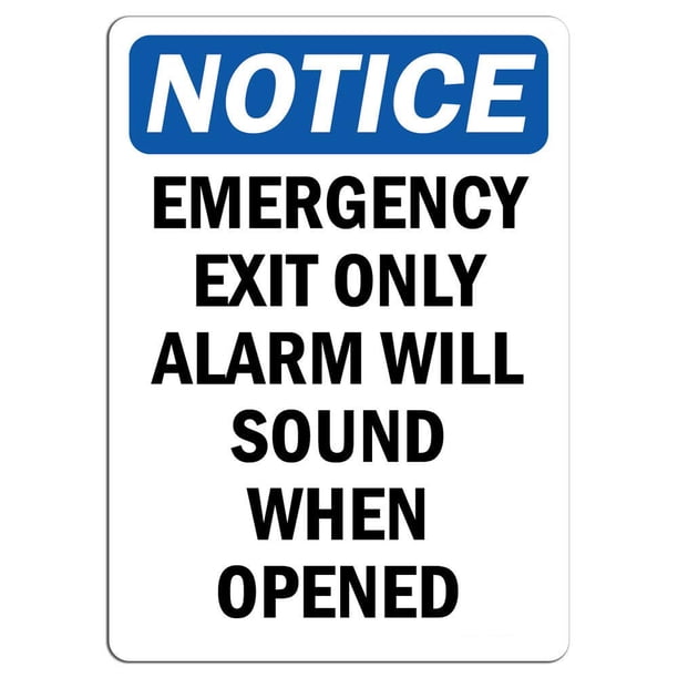 Vinyl Stickers Bundle Safety And Warning Signs Stickers Notice Emergency Exit Only Alarm Will Sound When Opened Sign 10 Pack 13 X 9 Walmart Com Walmart Com