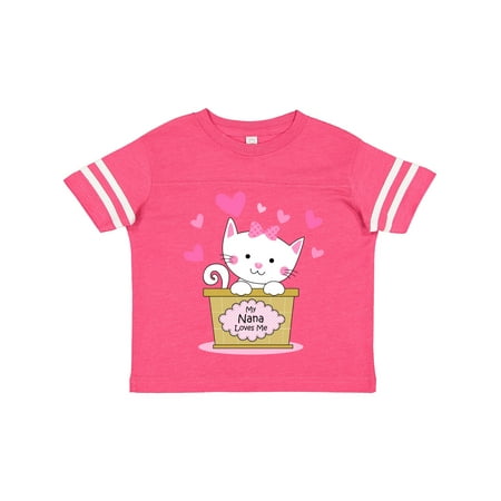 

Inktastic Kitty Nana Loves Me Gift Toddler Toddler Girl T-Shirt