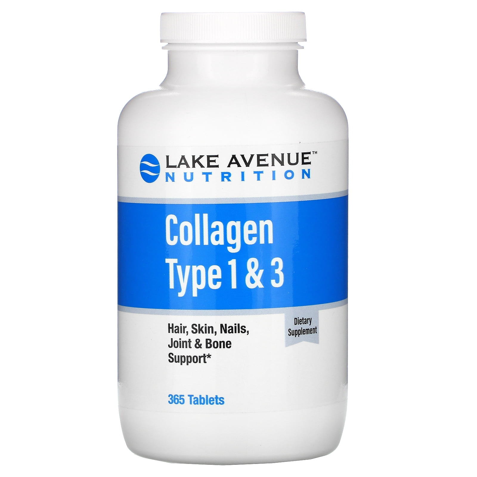 Lake Avenue Nutrition Hydrolyzed Collagen Type 1 & 3, 1,000 mg, 365